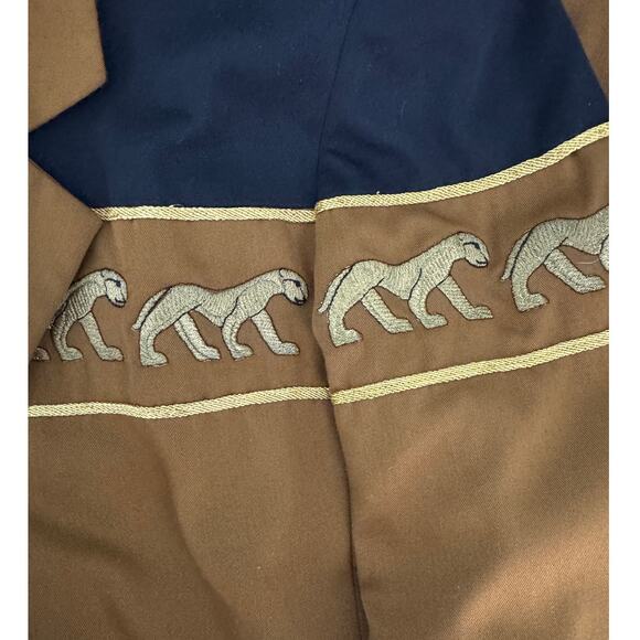 Vintage Stephanie Queller lioness blazer jacket size 14 large tan black gold - Picture 5 of 9